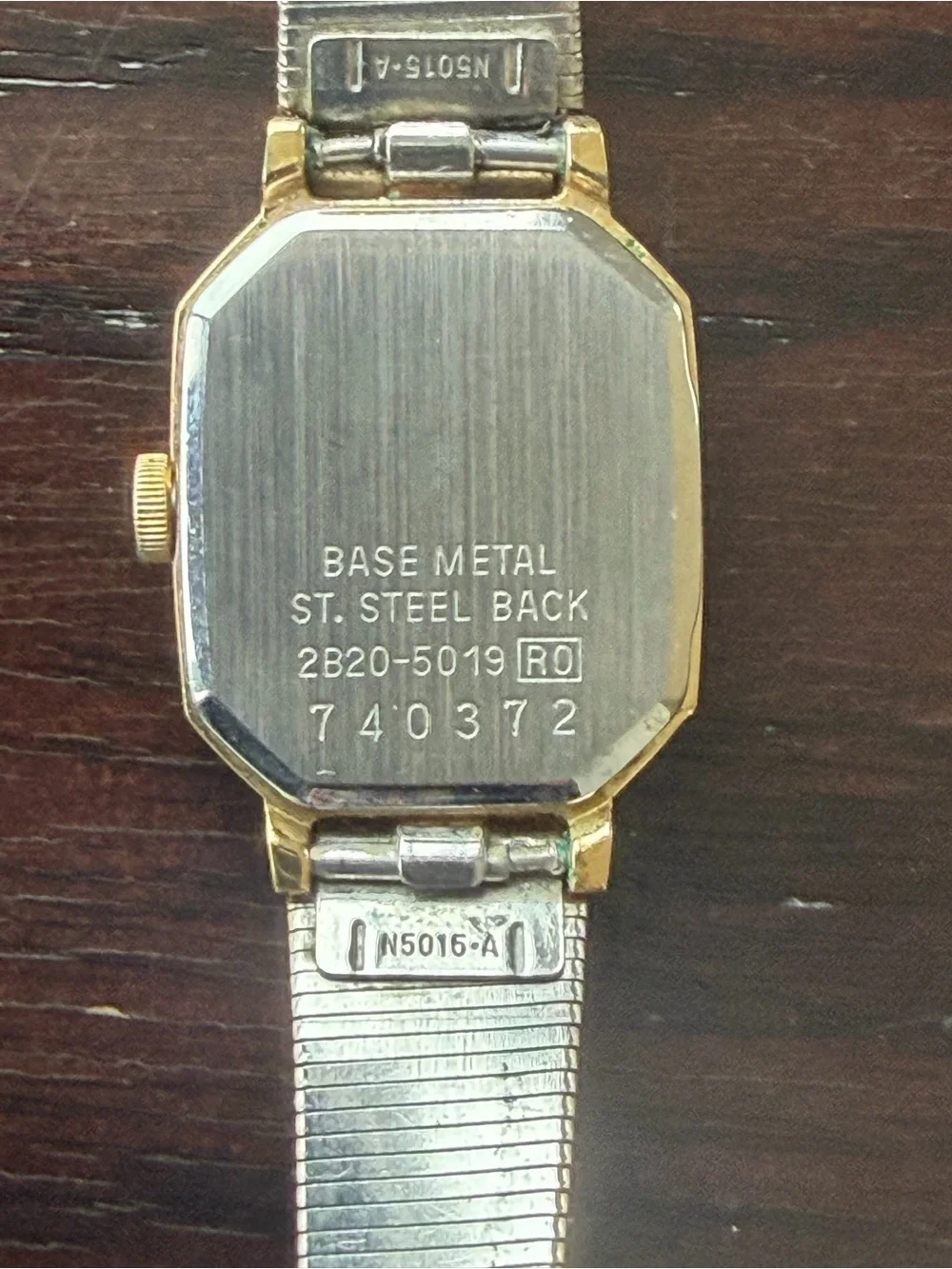 Seiko Gold Tone Octagonal Dress Watch with Cream Dial
